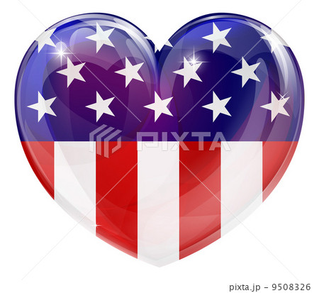 American flag love heart 9508326