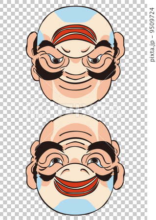 歌川国芳 両面相 ほてい・あさひなのイメージイラスト 9509724