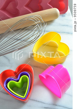 ハート型抜きの写真素材