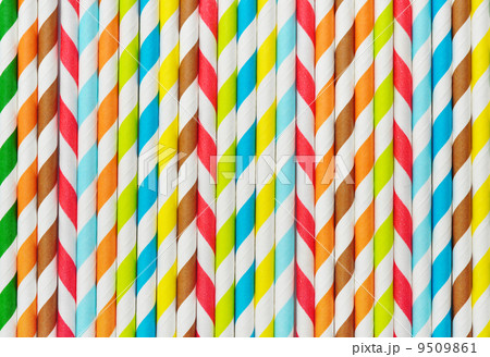 Background of Striped  drink straws 9509861