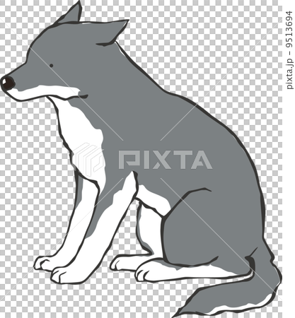 Sitting black dog Sitting black dog 9513694