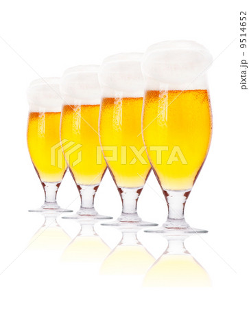Frosty glass of light beer isolated Frosty glass of light beer isolated 9514652