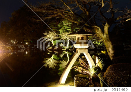 冬の兼六園・徽軫灯籠【横】 9515469