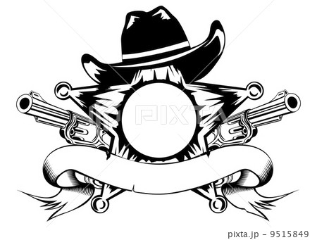 sheriffs star and revolvers 9515849