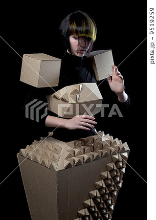 Doll in cardboard dress 9519259