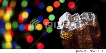 party background with splashing cola 9521131
