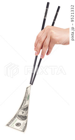 Chinese chopsticks holding money Chinese chopsticks holding money 9521332