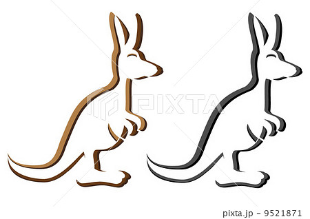 kangaroo emblem logotype silhouette vector illustration kangaroo emblem logotype silhouette vector illustration 9521871