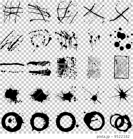 衝撃図形 ０１ のイラスト素材