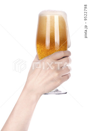 beer with hand making toast 9522798