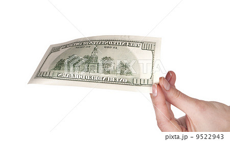 female hands with money isolated on a white 9522943