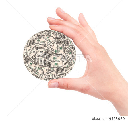 Cash Ball of 100 dollar banknotes 9523070