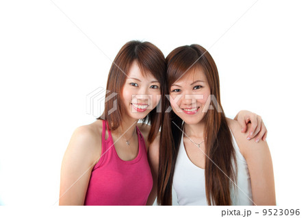 asian girls isolated in white 9523096