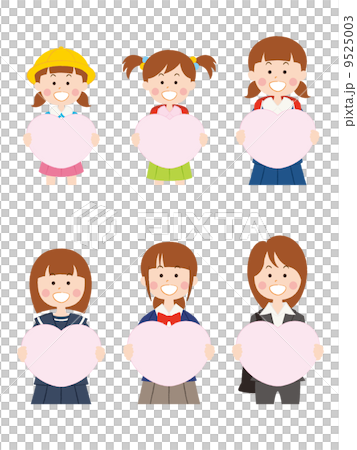 Female student (heart board) Female student (heart board) 9525003