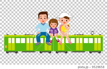 A family traveling by train 9529658