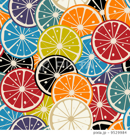 Lemon slice colored pattern 9529984
