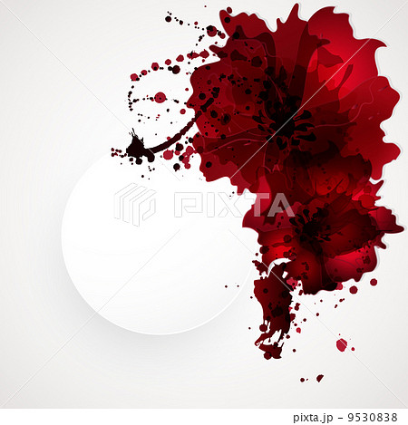 Red flowers. Card for mothers day. Abstract background. 9530838