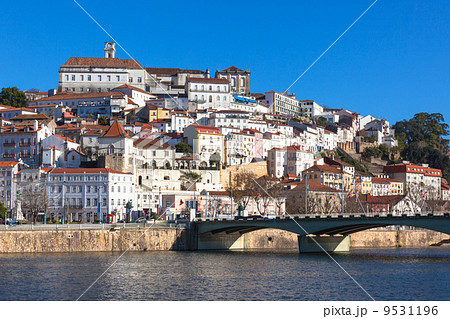 Coimbra, Portugal, Old City View. Sunny Blue Sky 9531196