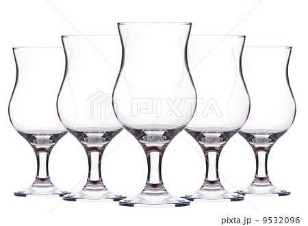 Empty cocktail glass on white 9532096