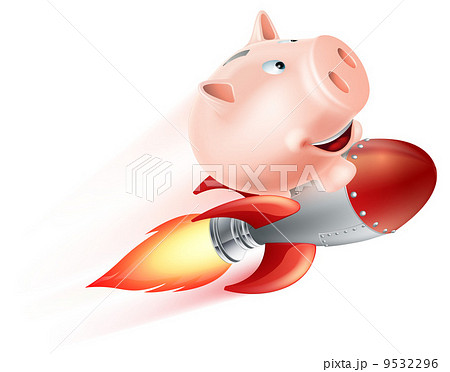 Flying Rocket Piggy Bank 9532296