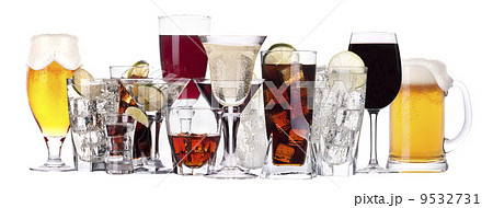 different images of alcohol isolated 9532731