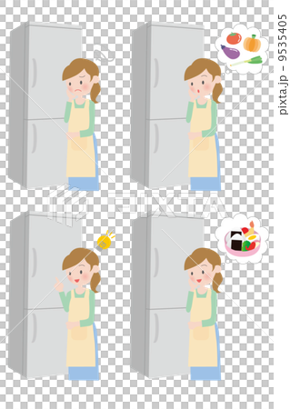 冷蔵庫のイラスト 9535405
