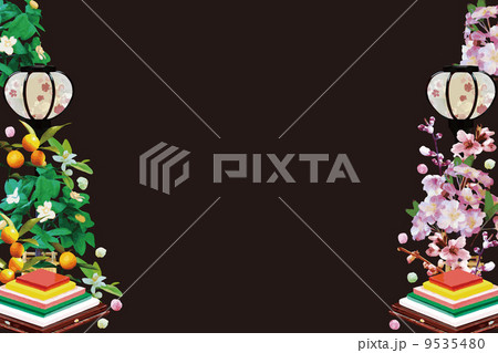 ひな祭りのイメージ枠 9535480