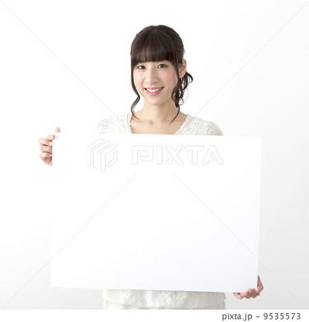 若い女性 メッセージボード 若い女性 メッセージボード 9535573