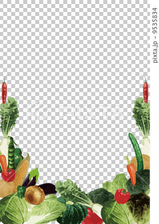 Vegetable frame - Stock Illustration [9535834] - PIXTA