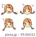女の子表情４パターン 9536032