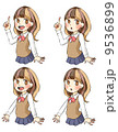 女子高生ポーズ４パターン 9536899