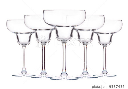Empty cocktail glass on white 9537435
