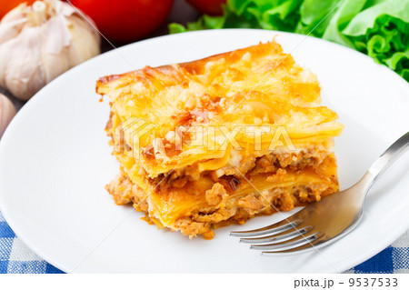 Italian lasagna on a plate Italian lasagna on a plate 9537533