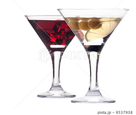 martini with olive and ice set isolated martini with olive and ice set isolated 9537938
