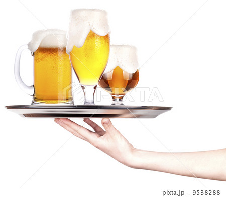 tray full of beer. celebration concept 9538288