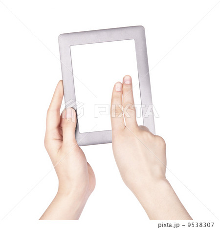 Touch screen tablet computer with hand 9538307