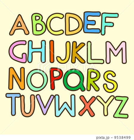 Vector Cartoon Сolorful Alphabet Letters 9538499