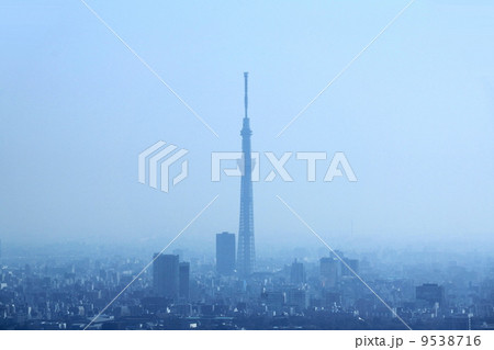 1月建物・ランドマーク308朝もやの東京スカイツリー 9538716