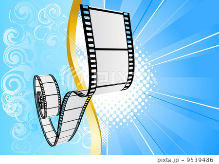 Blue background with film 9539486