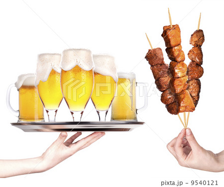 fresh grilled meat dishes with beer fresh grilled meat dishes with beer 9540121
