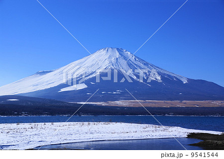 1月風景・富士山208山中湖 9541544
