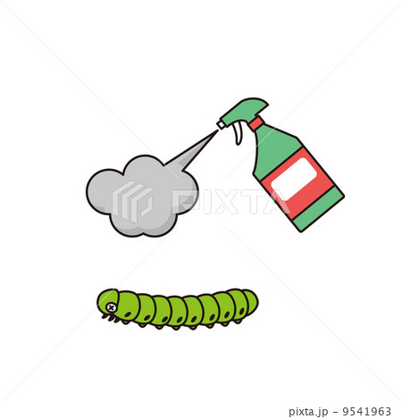 イモムシと殺虫剤 9541963