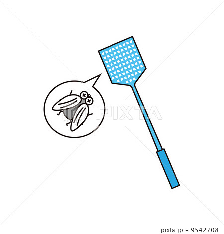 ハエ叩きのイラスト素材