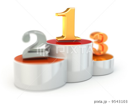 Podium with numbers of places 9543103