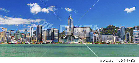 Hong Kong harbour at day 9544735