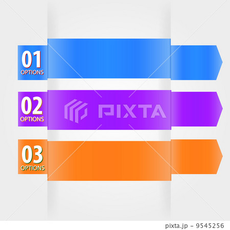 Modern Design template with numbered banners 9545256