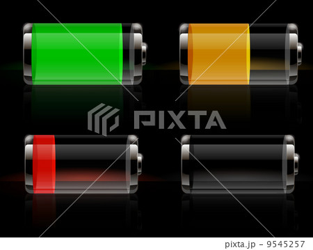 Glossy transparent battery icons 9545257