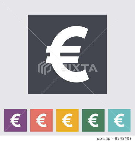Euro flat icon. 9545403