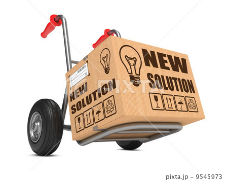 New Solution - Cardboard Box on Hand Truck. 9545973