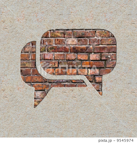 Speech Bubble Icon on the Wall. 9545974